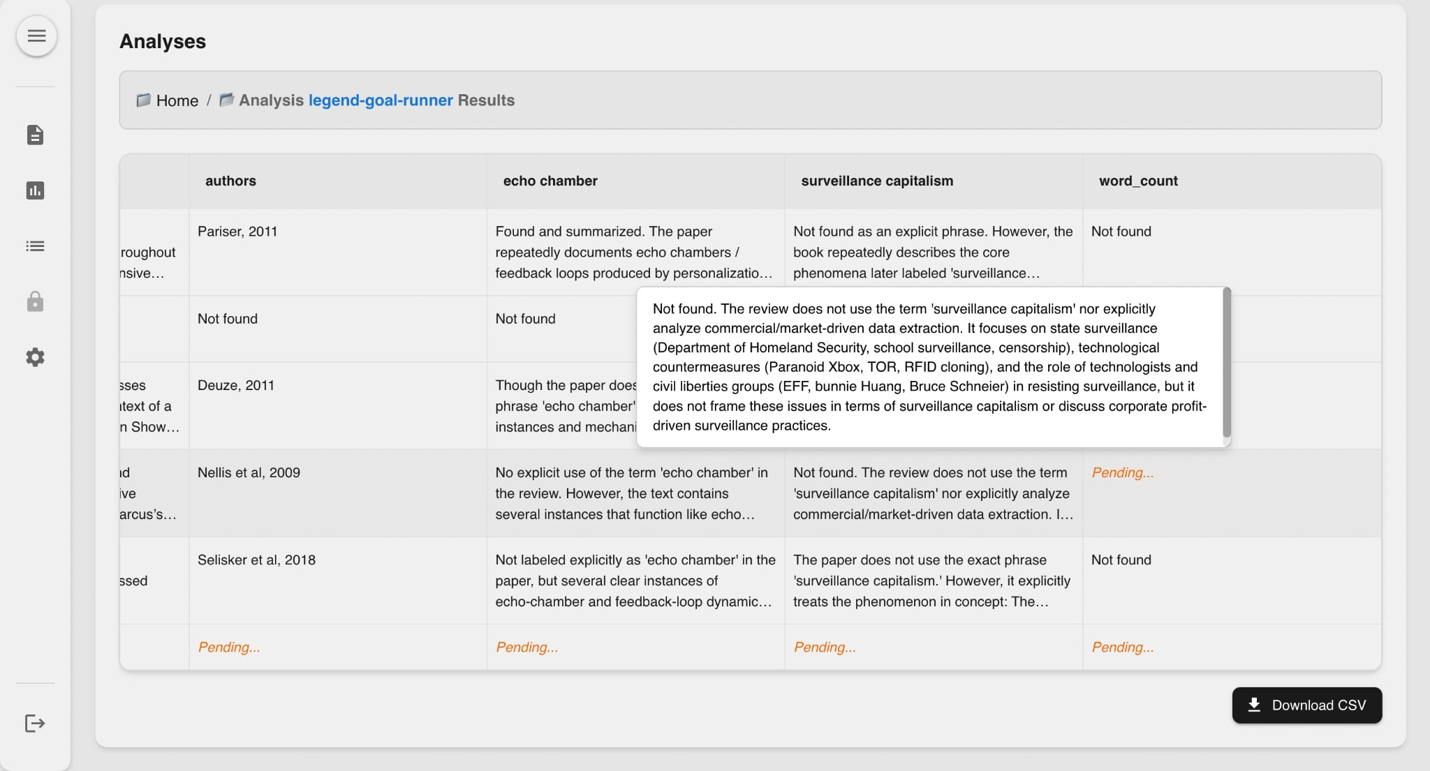 ExSpade Results Demo